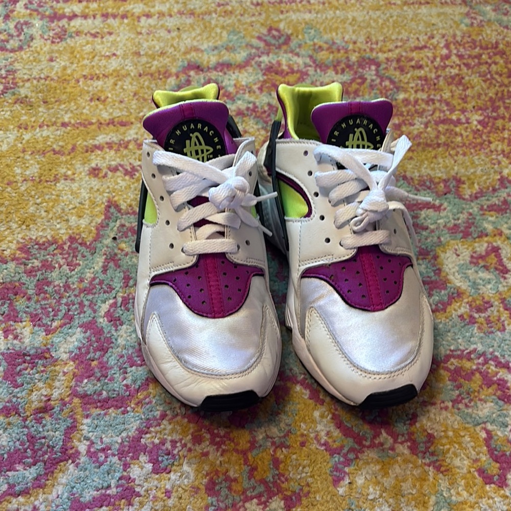 Nike Huarache with Purple and Neon Accents